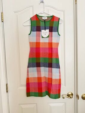 NWT kate spade x Target Plaid Knit Sleveless Mini Dress XXS